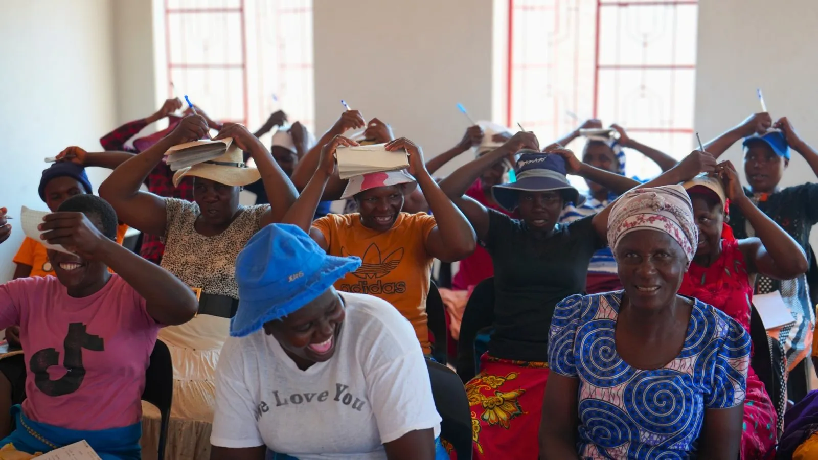 WLSA Zimbabwe women celebrating during training session