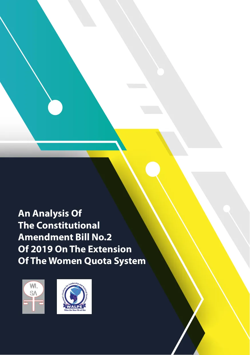 An Analysis of the Constitutional Amendment Bill No. 2 of 2019 on the Extension of the Women Quota System